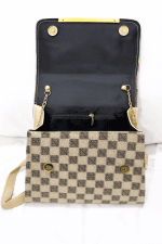 Luxury Designer Checkered Handbag for Women – Elegant Top Handle & Shoulder Bag - Image 4