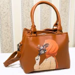Trendy Printed Handbag for Women – Stylish Shoulder & Crossbody Bag with Artistic Design