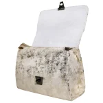 Silver Textured Shoulder Bag with Chain Strap – Elegant & Versatile - Image 3