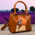 Trendy Printed Handbag for Women – Stylish Shoulder & Crossbody Bag with Artistic Design - Image 4